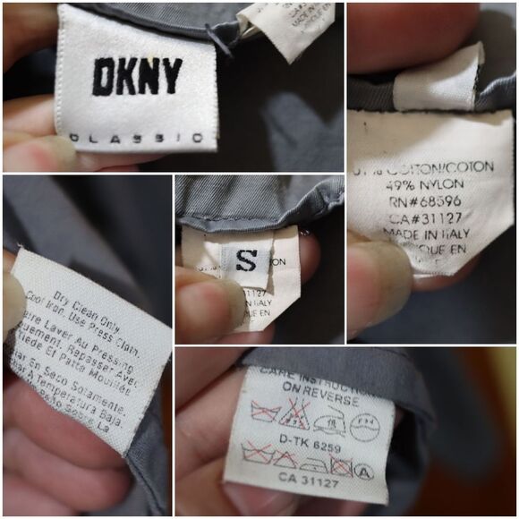 Vintage DKNY Classic Gray Utility Light Jacket Windbreaker Jacket Small - Picture 16 of 16